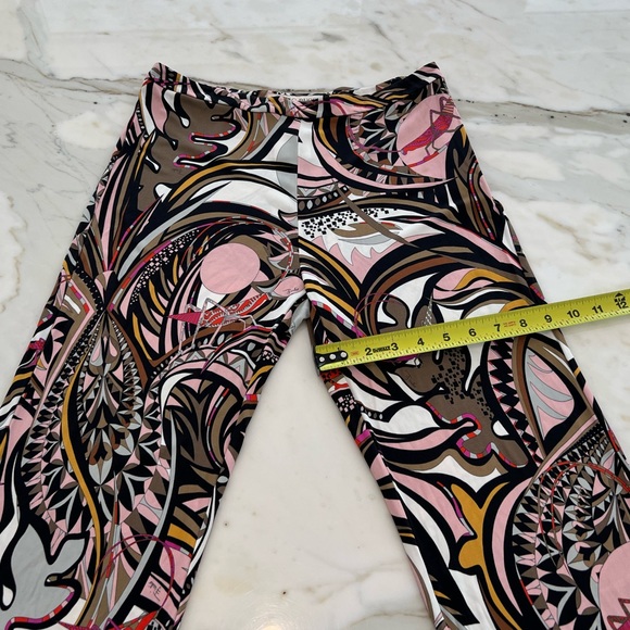 EMILIO PUCCI BROWN PINK GRASSHOPPER PANTS MODEL 61RT76 SIZE IT 42 / US 8 - Picture 11 of 17
